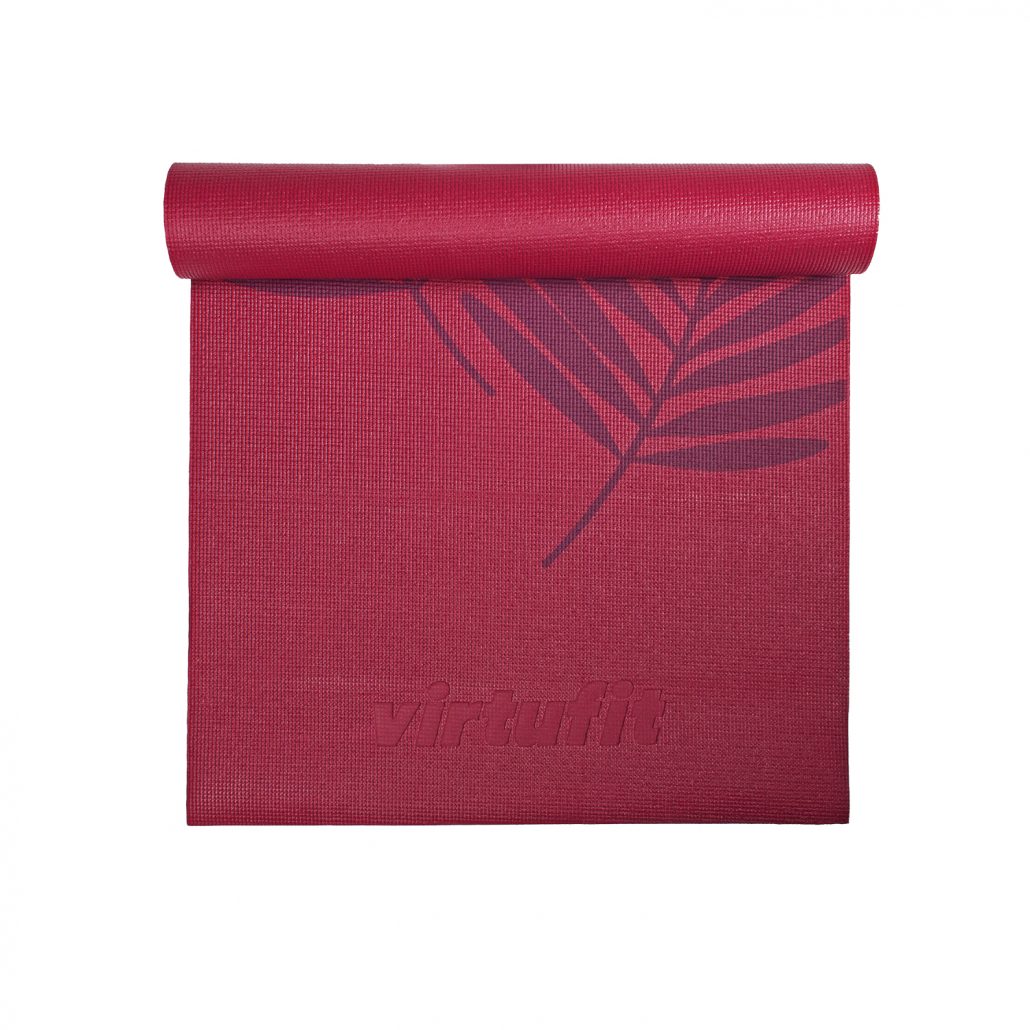 virtufit-yogamat-4mm-7911-donker-roze-print copy